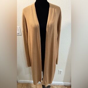 Banana Republic  Long Open Cardigan sweater in a camel color
Large